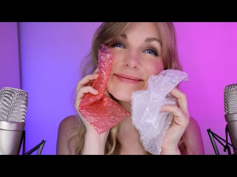 ASMR | Intense Binaural Bubble Wrap Tingles & Mic Brushing ✨