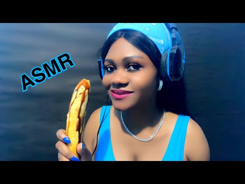 ASMR | EATING BANANA WITH CHOCOLATE SYRUP 🍌🍫