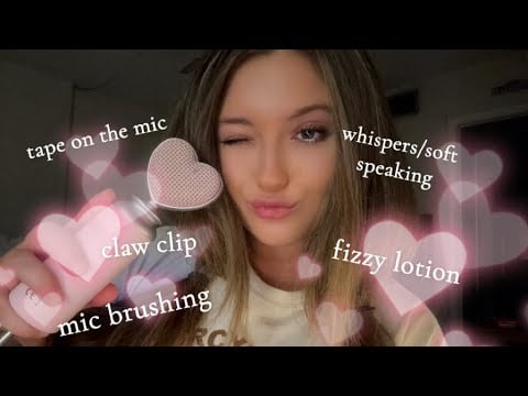 Tingliest asmr w/ pink heart mic ever *new triggers* perfect for sleep & tingles 🩷
