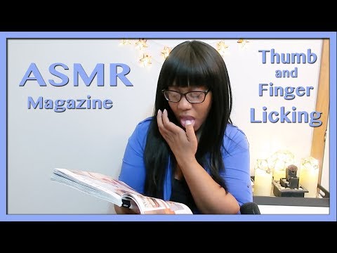 ASMR- Relaxing Intense Finger/Thumb Licking Magazine Page Turning