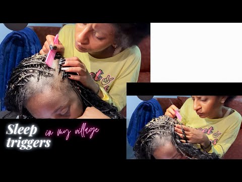 My Sister MOST ATTENTIVELY NITPICKS and scratches my scalp | raw footage | village sounds