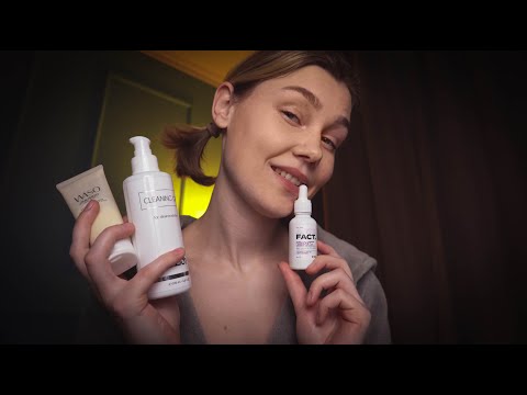 🛀АСМР спа-уход за твоим лицом┃массаж лица┃ASMR skincare routines