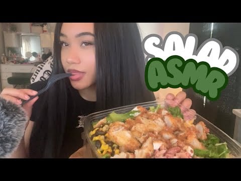 ASMR SALAD MUKBANG 🥗(CRUNCHY TINGLY SALAD EATING SOUNDS)