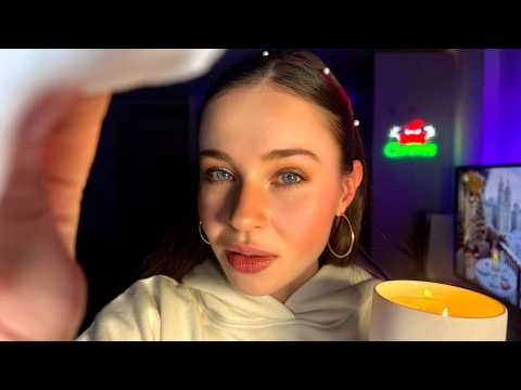 Christmas ASMR Spa Night 🎄 Face, Scalp, Hair Play & Makeup For Sleep
