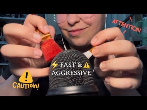 FAST & AGGRESSIVE ⚡️⚠️  MIC SCRATCHING NO TALKING ASMR 