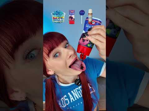 ASMR Giant Gummy Sharks Candy, Lollipop, Jam  #mukbang #funny
