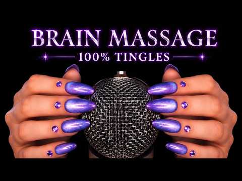 Brain Massage 💜 Pure Mic Scratching for Deep Sleep 😴 No Talking