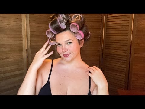 Relaxing ASMR sounds using my hair curlers (oddly tingly) 