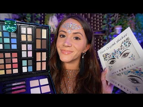 ASMR / Getting Your Ready For A Music Festival 🎉 (makeup, wigs, outfits)