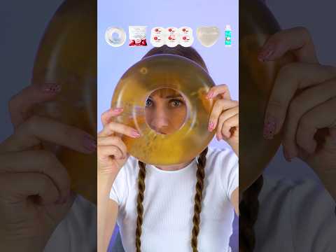 ASMR Emoji Clear Jelly, Drink, Pudding Mukbang #shorts