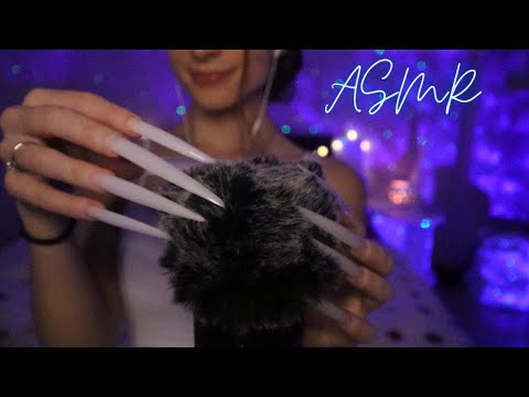 ASMR | Intense Brain Massage w. Extreme Long Nails (Fluffy Mic Scratching)