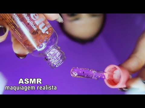 ASMR fazendo sua maquiagem enquanto você está deitada (sons em camadas, sem fala)