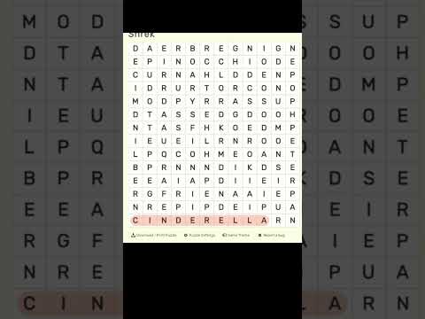 asmr shrek word search