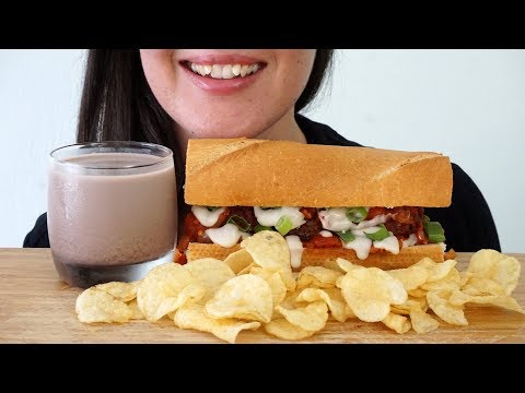 ASMR Eating Sounds: Vegan Meatball Sub (No Talking)