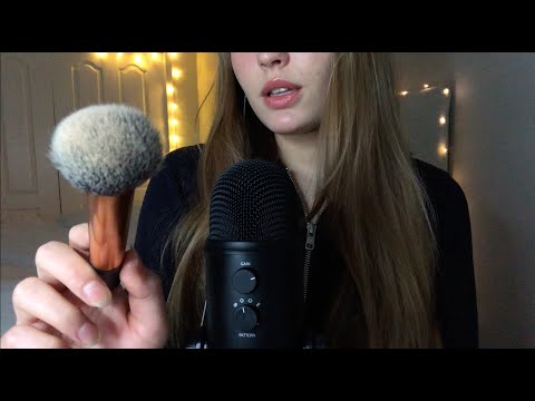 ASMR face & mic brushing, mic scratching, shirt scratching + combo triggers