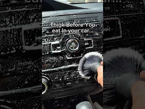 Think before you eat in your car… #fyp #cardetailing #cleaning
