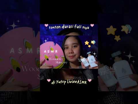 ASMR Wooden Skincare Before Bed on Rainy Night 🌧🌙✨ #asmr #wooden #asmrskincare