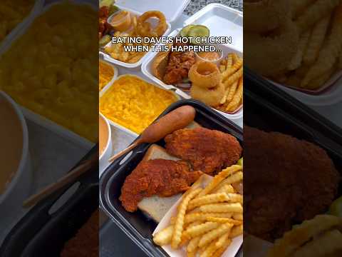 EATING DAVE'S HOT CHICKEN WHEN THIS HAPPENED #shorts #viral #mukbang