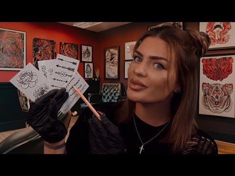 ASMR Tattoo Shop Roleplay ❤️ (full consultation, design & applying your *temporary* tattoo)