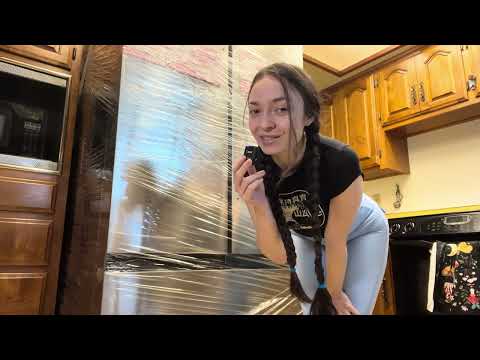 ASMR Unwrapping My New Fridge Plastic Wrap With Tapping & Whispering for Deep Sleep