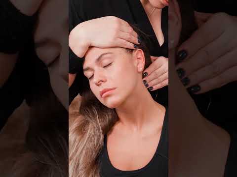 ASMR relaxing neck and facial massage for girl Lilia #asmrmassage