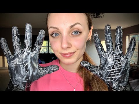 ASMR Soft Spoken Sticky Gloves and Gum Chewing! 🧤🫧
