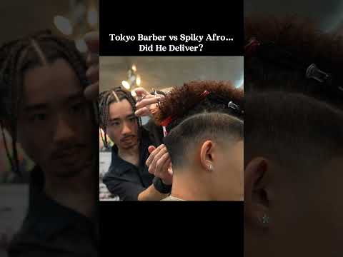 💈(ASMR) Japanese Barber Attempts a Spiky Afro… Thoughts?