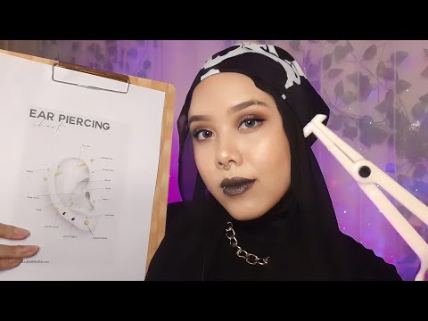 ASMR Goth Girl Pierces Your Ears (Roleplay)