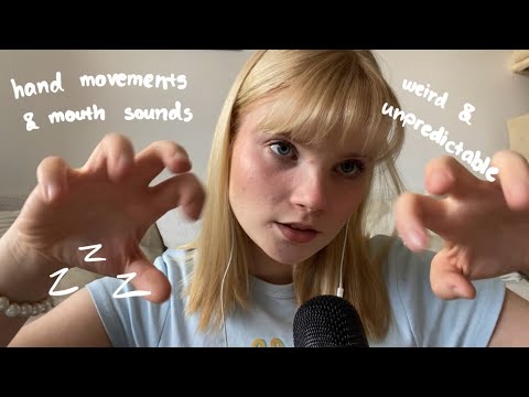 ASMR unpredictable hand movements and mouth sounds 🪼