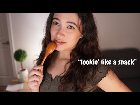 ASMR Eating You !!! 🍽️ (mouth sounds, face picking, wooden spoon, etc.)