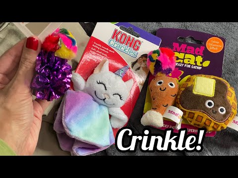 ASMR Crinkles ! Cat Toys (No talking only) Mega crinkle (Crinkles Sounds for sleeping & relaxing).