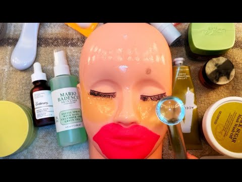 ASMR~DOING A MANNEQUIN’S SKINCARE 🧼🧴