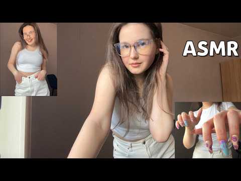 lofi ASMR fabric scratching | body scratch, long nail clicking, camera tapping