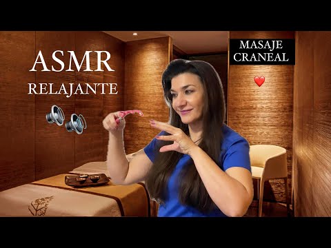 ASMR SPA MASAJE CRANEAL SUPER RELAJANTE 🎧🔊 CON VOZ SUSURRANTE 🎧🔊 / ROLEPLAY