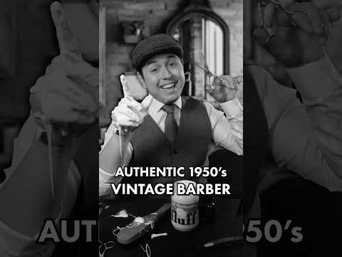 The 1950's Vintage Barber Haircut & Shave Special ✂️ | #ASMR