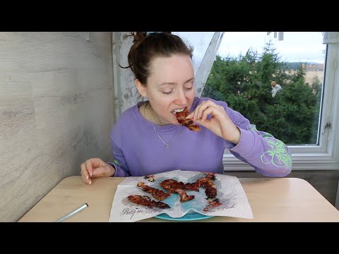 ASMR Whisper Eating Sounds | Crispy Bacon |  Mukbang 먹방