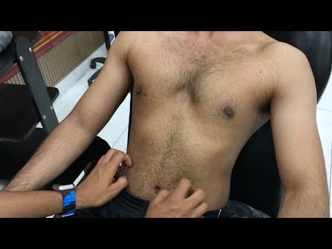 Upperbody Chest & Belly Massage 💈| PAIN RELIEF | | TRIM CHEST |