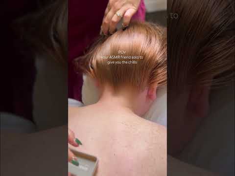 MORE ASMR back scratching with the sensory brush #asmr #relax