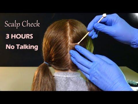 ASMR: 3 Hours of Scalp Check for Deep Sleep (No Talking)