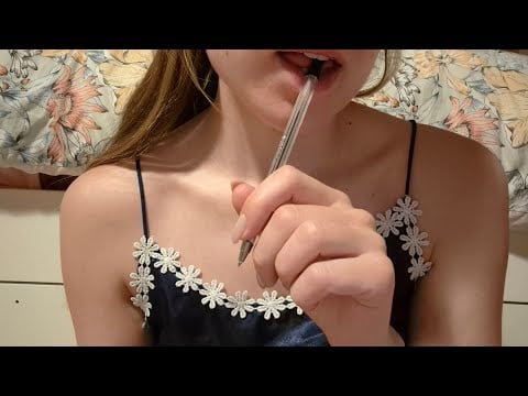 ASMR - Pen Noms, Scribbling, Soft Whispers