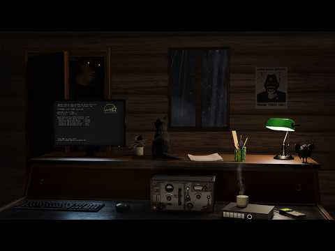 Park Ranger's Cabin | rain on roof, keyboard typing, writing | No AI Ambient Soundscape