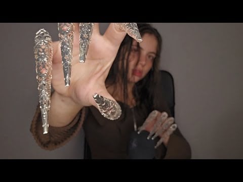 ASMR fazendo cafuné em você até você dormir😴 (unhas extra grandes, scratching, gatilho visual)
