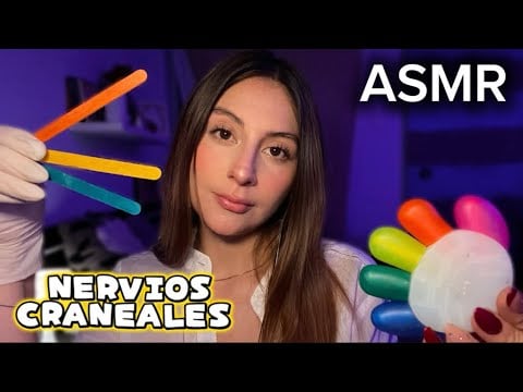 ASMR ROLEPLAY / REVISIÓN DE NERVIOS CRANEALES ( tacto , gusto , olfato , vista y oído)
