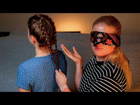ASMR | I Braided Her Hair Completely Blindfolded 🙈 (No Talking)