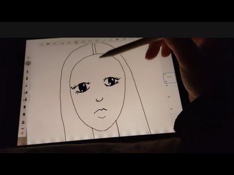 ASMR drawing on my iPad outside ✨💓