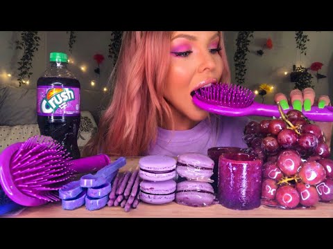 ASMR EDIBLE SPOONS, SHOT GLASS, HAIR BRUSH, TANGHULU, MACARON, MOCHI MOST POPULAR ASMR FOODS MUKBANG