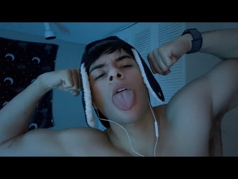 ASMR spit painting on your face and mouth triggers