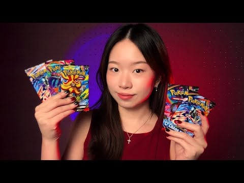 ASMR Opening My FIRST Pokemon Booster Packs