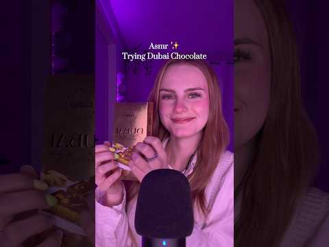 If you know me, you should know that I am a chocolate FEEN 😍 #asmr #dubaichocolate #mukbang