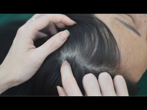 ASMR Head Scratching Real Person / Relaxing Hair Parting, Hair Sounds For Stress Relief